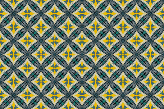 A seamless pattern, geometric tribal patterns, geometric batik, Ikat seamless, aztec style , ethnic boho seamless pattern, luxury decorative textile pattern., fabric, curtain, carpet, Batik Embroidery