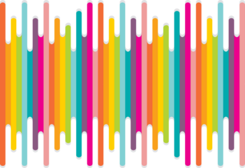 Static radio feed in abstract colored paint lines transparent illustration background