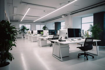 Workspace office interior	

