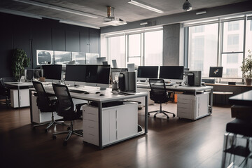 Workspace office interior	
