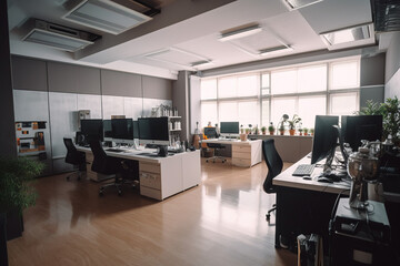 Workspace office interior	
