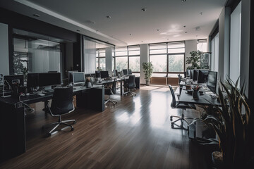 Workspace office interior	
