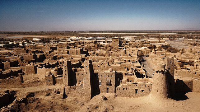Ancient Mud-Brick City of Timbuktu - generative AI