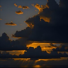 Wolken beim Sonnenuntergang