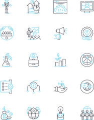Internet trading linear icons set. e-commerce, investing, Forex, cryptocurrency, online shopping, stock exchange, exchange line vector and concept signs. commodities,binary,derivatives outline