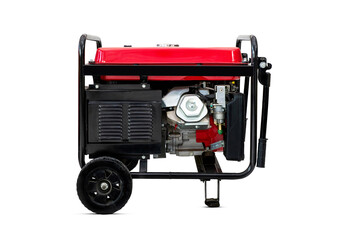 Portable electric generator isolated on white