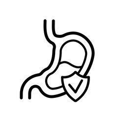 Stomach protection - vector icon
