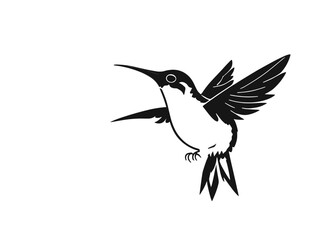 Obraz premium hummingbird on a branch icon 