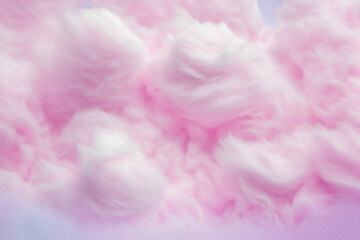 Pink fluffy cotton candy background colorful soft candy color cotton candy abstract blurred dessert texture