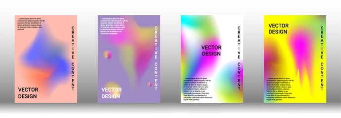 Artistic covers design. Creative fluid colors backgrounds. Set of abstract covers