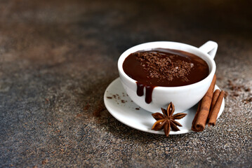 Hot chocolate with winter spices.