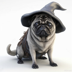 Obraz premium witch pug
