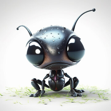 3d rendered illustration of a black ant