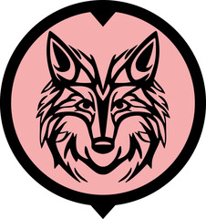 Wolf face symbol
