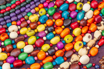 Fototapeta na wymiar Argentina, Buenos Aires. Colorful beads.