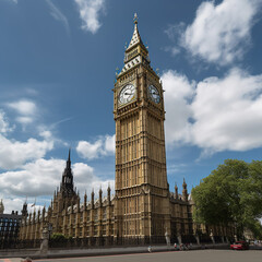 Fototapeta na wymiar Big Ben: The Iconic Clock Tower of the Palace of Westminster