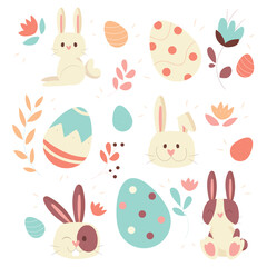 Playful Easter Bunny Vector Illustration