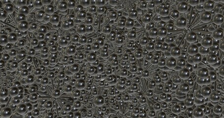 Black molecules background. Black molecules form the background. 3D illustration
