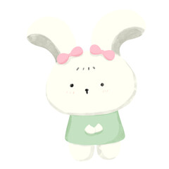 A cute bunny girl cartoon character 