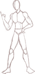 Sketch body man