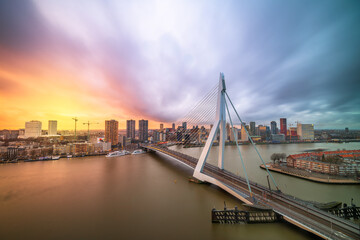 Rotterdam, Netherlands City Skyline