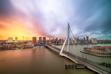Foto auf Acrylglas Rotterdam Rotterdam, Netherlands City Skyline