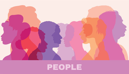 Mix race people avatars  profile group of men and women of diverse culture Diversity multi-ethnic and multiracial people. Concept of racial equality Multicultural society  Vector