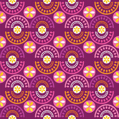 Happy Cinco de mayo template  seamless pattern with guitar, sombrero, pepper, tequila, firework, pattern  Translation from spanish  Cinco de Mayo - May 5 federal holiday in Mexico.Vector illustration 