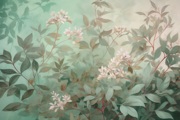 abstract floral green background
