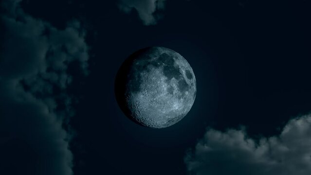 Animation of the moon on a sacred holiday of Ramadan.