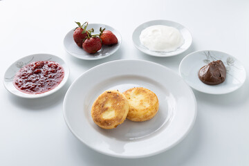 cheesecakes with sour cream jam and chocolate