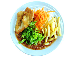 Traditional Brazilian daily meal called prato feito