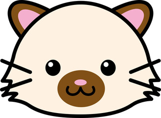 cute cat head illustration
