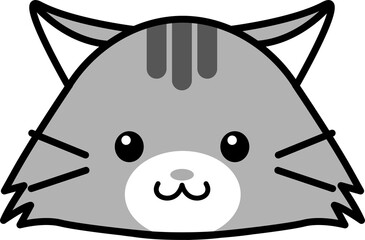 cute cat head illustration