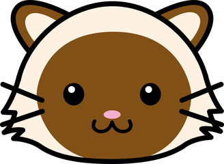 cute cat head illustration