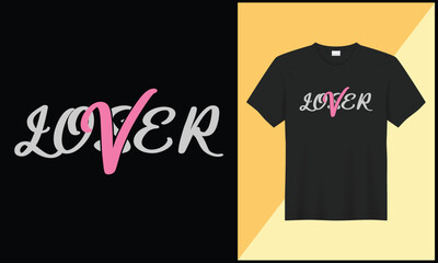 Lover loser typography t shirt illustration design