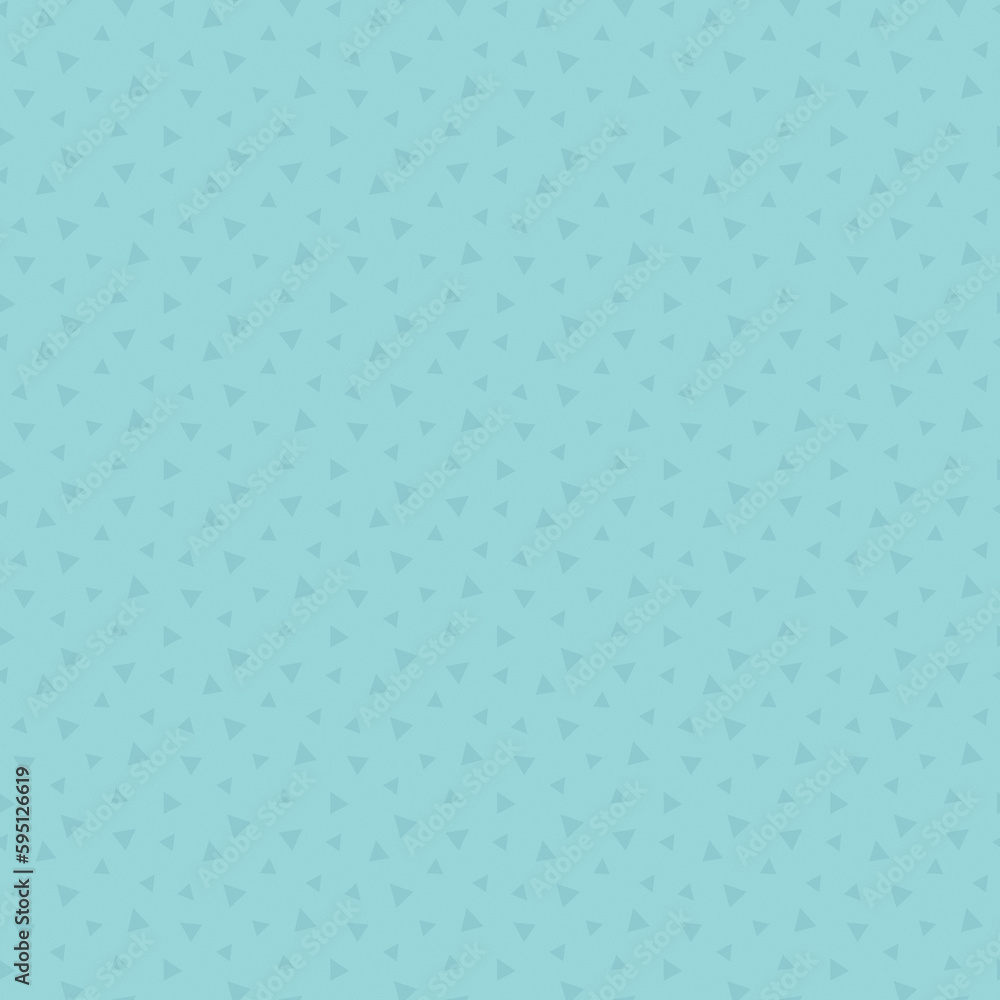 Poster seamless random pattern of different sized light cyan triangles on dark cyan background. abstract fu