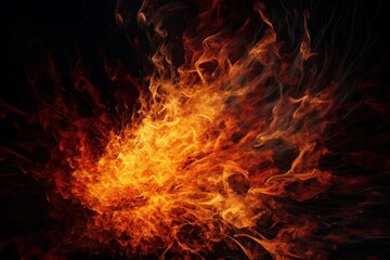 Fototapeta na wymiar Fiery Explosions and Abstract Flames Illustration, Generative AI