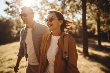 Fototapeta premium Nature's Romance: Love Stories in the Great Outdoors AI generated