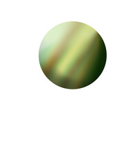 Green fantasy planet drawing PNG