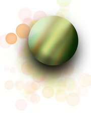 Green fantasy planet drawing PNG