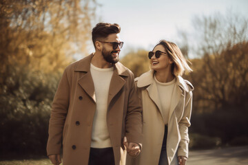 Fototapeta premium Nature's Romance: Love Stories in the Great Outdoors AI generated