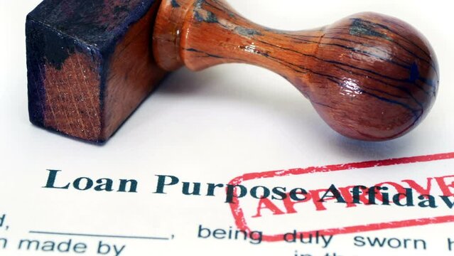 Loan purpose affidavit stamp confirm