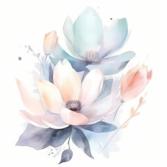 Obraz na płótnie Canvas white and pink lily