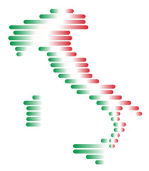 Linien in Länderfarben von Italien