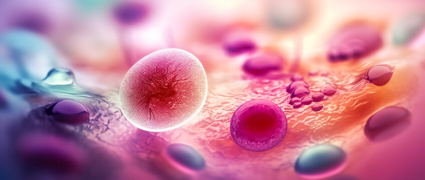 Red cell background. life and biology, medicine scientific, molecular research dna.
