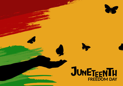 Juneteenth banner. Freedom day. Juneteenth Independence Day.