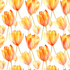 Fototapeta premium Peony - Seamless Floral Print - Seamless Watercolor Pattern Flowers - perfect for wrappers, wallpapers, postcards, greeting cards, wedding invitations, romantic events. genrative art, ai
