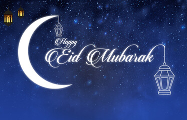Eid Mubarak greeting card HAPPY EID MUBARAK WITH STAR BACKGROUND HAPPY EID MUBARAK WALLPAPER	