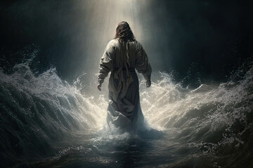 Jesus walking on water is a well-known miracle recorded in the Bible, demonstrating his divine power and authority over nature. This event is often seen as a symbol of faith and trust.